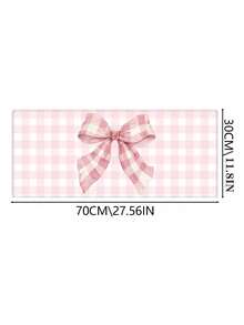 1 件粉色格子蝴蝶结图案鼠标垫，橡胶材料台式垫，适用于台式电脑/笔记本电脑、办公/游戏键盘垫、防滑鼠标垫 - 彩色 - 查看 13