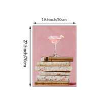 Tranh treo tường hình chồng sách màu hồng, tranh sơn dầu trên vải bố, poster cocktail Martini màu pastel, trang trí hoa văn cổ điển, thích hợp cho phòng khách, phòng ngủ, quán bar, ký túc xá, quà tặng cho người yêu sách, có khung hoặc không khung. - Nhiều màu - Xem 12