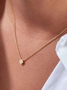 EleRunis 1PC 925 Sterling Silver Turquoise Flowers Pendants Necklace Fine Jewelry Gift For Women Daily Wear Wedding Party Engagement Valentine's Day