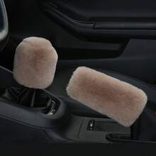 Coprivolante in morbido pile antighiaccio e caldo, adatto per volante da 15 pollici, coprifreno a mano, coprileva cambio, accessori per interni auto a trasmissione manuale, unisex per l'inverno