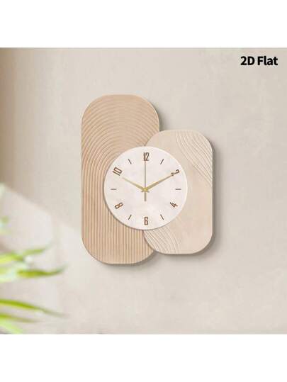2D Flat 1pc Verlichting Luxe Moderne Creativity Wand Clock, Ultra Quiet Quartz Movement, No Ticking Sound, ation Painting Klok Living Room, Bedroom Office, able Watch, Unique Personalized, Clear Reading Time, In Bedroom, Studio, Ho Study, Kitchen Cafe, Perfect Family Friends Home Room