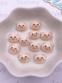 20 chiếc nhựa hỗn hợp Kawaii sơn nhiều màu mèo mini nghệ thuật mặt phẳng đá hoạt hình sổ lưu niệm tự làm đồ trang sức phụ kiện trang trí thủ công - Hỗn hợp ngẫu nhiên 2 - Xem 5