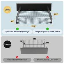 Allewie Full/Queen/King Size Platform Bed Frame With 4 Storage Drawers And Velvet Upholstered Headboard, Wooden Slats Support, Upholstered Mattress Foundation/No Box Spring Needed/Easy Assembly, Grey - 灰色 - 查看 6