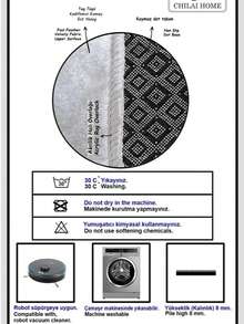 Made In Turkey - Washable Runner Rug – Non-Slip Roll Carpet – 80x120 Cm, 80x150, 80x200, 80x300, 100x200, 100x160, 100x300, 120x180, 140x190 Cm – Cut-To-Size Hallway Rug