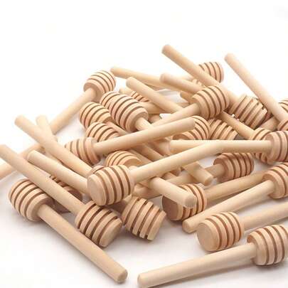 Wholesale Of 8cm Wooden Honey Sticks, Jam And Wine Stirring Sticks, Wooden Honey Sticks, Coffee And Milk Tea Stirring Sticks In Stock