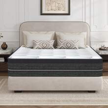 Matratze 140x200 cm Memory Foam Bett Matratze, Höhe 30cm Härtegrad H3/Öko-Tex, 8-Zonen Taschenfederkernmatratze, Luxus, Anti-Milben, Ergonomischen - Dunkelgrau - Übersicht 1