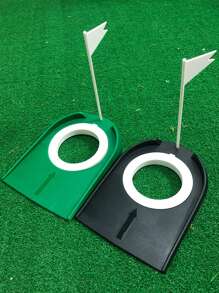 2pcs/1pc Golf Putting Cup With Flag Indoor/Outdoor Golf Putting Hole Durable And Lightweight Golf Hole Training Aids Perfect Gifts For Men Women Golf Beginner Golf Enthusiast And Advanced Golfer, Golf Gifts