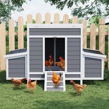 Wooden Chick-En-Coop, Large Chick-En-Coop For 4-6 Chickens, With 2 Sides Large Nesting Boxes, Outdoor Poultry Cage Rabbit Cage With Ramps & Tray, 54.41" X 34.49" X 34.05" - 54.4"L x 34.4"W x 34"H - 查看 8