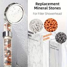 圆形多色负离子矿物淋浴喷头珠 - 易于安装，无需电源，滤水石可提升沐浴体验，淋浴滤水珠 - 淋浴喷头替换净化石，直径 6-7 毫米，用于水净化的滤水石，高效水过滤矿物球，浴室水净化，装饰性浴室配件，耐用的浴室产品存储 - 彩色 - 查看 2