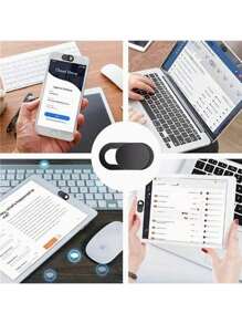 5/10/25 PCS Mobile Phone And Computer Lens Cover, Camera Protection Cover, Anti-Spy Barrier Sticker, Network Camera Cover, Privacy Protection Cover - ABS Network Camera Protective Case Suitable For Laptops, Mobile Phones And Tablet Computers