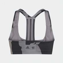 Adidas 时尚 Racerback 运动文胸，轻盈百搭，HN7866 - 灰黑 - 查看 2