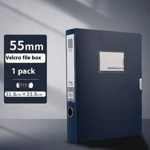 1pc A4 File Box, Foldable High Capacity Document Storage Organizer, Plastic Binder With Closure, File Folder Holder, Thick Plastic Accounting Folding Storage Box, Suitable For Office Personnel, Students, Accountants, Archivists, For Office, Study, Finance, And Archive Scenarios,For School Supplies,Back To School - A4 Back Width 5.5CM - View 8