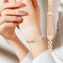 Smart Health Wristband For Women, Zinc Alloy Who Op Wristband - IP68 Health Fitness Tracker Screenless Smart Bracelet, Fitness Tracker Heart Rate Monitor Sleep Tracker Step Counter Calories Pedometer Activity Tracker Remote Camera Dress Health Wristband For Women Ladies With Free APP