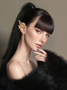 2PCS Butterfly Fairy Ears For Dancing, Suitable For Daily Gatherings And Festivals. Can Be Worn On Halloween, Music Festivals Or During Role-Playing. For Girls And Ladies.