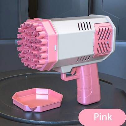 Máquina de burbujas de mano con 40 agujeros, juguete de burbuja eléctrica para jugar al aire libre, interacción padre-hijo, regalo para niños (No incluye baterías ni líquido de burbujas)