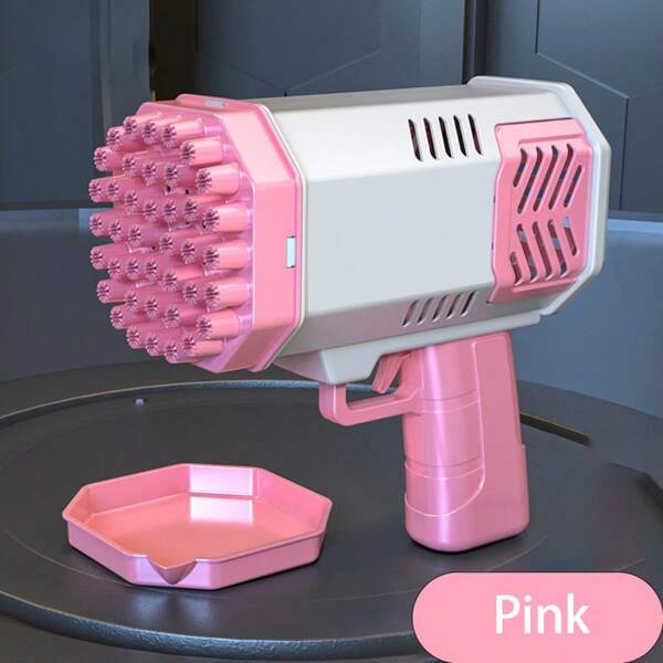 Máquina de burbujas de mano con 40 agujeros, juguete de burbuja eléctrica para jugar al aire libre, interacción padre-hijo, regalo para niños (No incluye baterías ni líquido de burbujas)