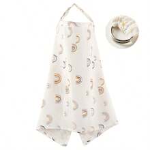 柔软平纹细布哺乳罩、母乳喂养围巾、婴儿车遮篷、遮阳毯、婴儿多用途哺乳罩、便携式户外使用、春夏季