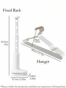 5pcs/1pc Clothes Hanger Set, Dorm Room Drying Rack For Bunk Beds, Foldable Retractable Clothes Drying Rack, Portable Clothes Hanger, Thick Durable Multi-Function Retractable Clothes Rack, Travel Hanger, Cabinet Mounted Clothes Rack