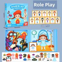 1 Set Of Magnetic Cartoon Dress-Up Children's Toys, Including 39 DIY Decorative Puzzle Particles, Parent-Child Interactive Puzzle Game, Birthday Gift