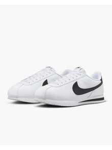 Nike CORTEZ 男士休闲多功能运动鞋 - 黑與白 - 查看 1