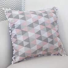 Printed Decorative Pillow With Full Zipper, Super Washable - Diamante rosa - Ver 1