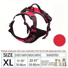 Arnés para perros, arnés para mascotas sin tirón con 2 clips para correa, chaleco acolchado suave ajustable para perros, chaleco reflectante Oxford sin ahogo con asa de control fácil para perros grandes - El chaleco y la cuerda no son un conjunto y deben comprarse por separado