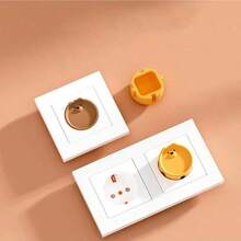 2 szt. standardowych osłon gniazdek elektrycznych UE – osłony gniazdek dziecięcych, z uroczym misiem, łatwa instalacja, silikonowa osłona ochronna, 2-biegunowe osłony gniazdek elektrycznych z 2 otworami, zabezpieczone przed dziećmi, pyłoszczelne, odporne na wstrząsy - Wielokolorowe - Zobacz 7