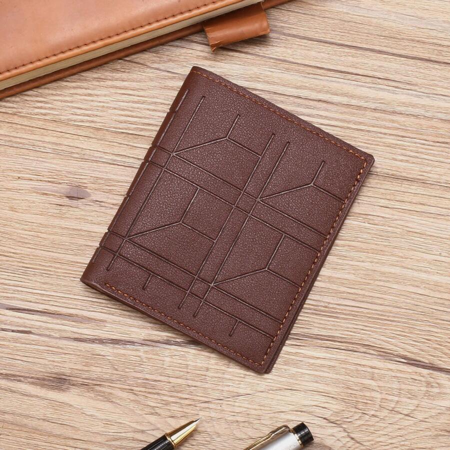 Cartera para Hombre Corta de Gran Capacidad, Cartera Funcional, Cartera Conveniente conúltiples Ranuras para Tarjetas - Marrón claro [firme] - Ver 1