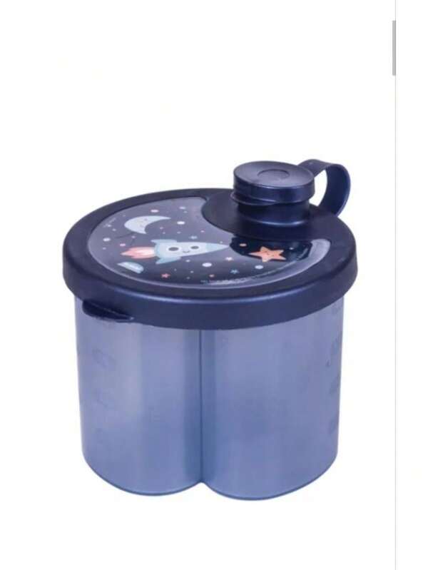 Dosador de Leite em Pó, Pote Dosador 300 ml Com 3 Divisórias Plasutil