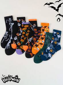 1/3/5/9 Đôi Tất Halloween Đầu Bí Ngô (Mũ Phù Thủy Kiểu Đèn Lồng Bí Ngô) Phong Cách Lễ Hội Ma Quái/Vui Nhộn - Bao gồm Tất Nữ, Tất Cho Nữ, Tất Trắng Tất Đen, Tất Cổ Cao, Tất Cổ Cao, Tất Dài, Tất Lượn, Tất Dễ Thương - Đặc Trưng Cho Halloween, Hoàn Hảo Cho Mùa Thu, Mùa Đông, Trở Lại Trường Học, Halloween, Giáng Sinh, Thích Hợp Cho Công Việc - Nhiều màu - Xem 5