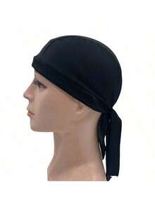 1/2pcs Outdoor Sun Protection Cycling Sports Cap Breathable Sweat Absorption Quick Drying Bicycle Pirate Cap Hip Hop Headscarf - Black - View 3