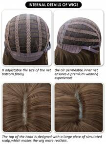 alicegarden 1 Piece Synthetic Heat-Resistant ,Long Straight Hair Wig In Gold Wigs , Made From Fiber, Suitable For Daily Use, Natural And Realistic False Hair(Excluding Accessories)