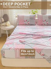 Bộ ga trải giường họa tiết hoa 4 món, bao gồm 1 ga trải giường có chun, 1 ga phủ và 2 vỏ gối, bảo vệ nệm (không bao gồm ruột gối). Bộ ga trải giường cao cấp, có các kích cỡ: Super King, King, Queen, Twin. Mềm mại và thoải mái, phù hợp cho phòng ngủ, bảo vệ nệm. Có thể giặt máy. - Nhiều màu - Xem 5