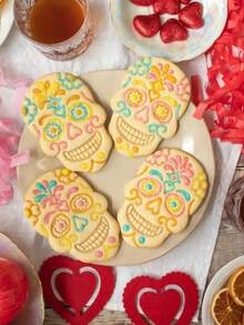 1pc Skull Design Cookie Stamp - White - View 15