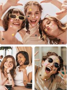 2000/400/200/40片装星星贴纸，适合节日派对装饰，彩色星星图案贴纸，防水防汗迷你贴纸，化妆，便宜，房间装饰，梳妆台，旅行，卧室，化妆配件，便宜，圣诞礼物，化妆，化妆工具，便宜货，礼物，女士礼物，圣诞礼物，赠品，旅行，便宜货，旅行必备 - 彩色 - 查看 6