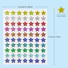 700pcs Holographic Small Star Stickers, Suitable For Children's Rewards, Behavior Charts, School Classroom Student Supplies, 10 Sheets, 0.6 Inch Diameter, 10 Assorted Glitter Star Colors - 10 Color Five-pointed Star - View 4