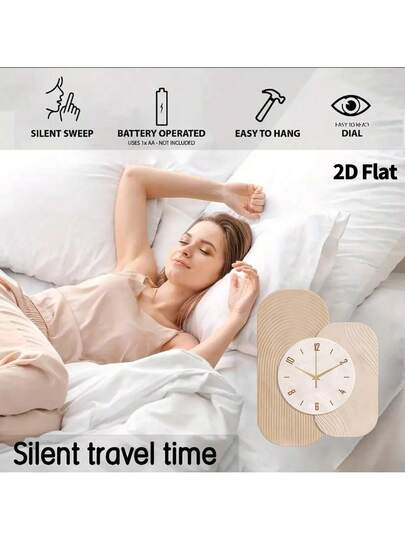 2D Flat 1pc Verlichting Luxe Moderne Creativity Wand Clock, Ultra Quiet Quartz Movement, No Ticking Sound, ation Painting Klok Living Room, Bedroom Office, able Watch, Unique Personalized, Clear Reading Time, In Bedroom, Studio, Ho Study, Kitchen Cafe, Perfect Family Friends Home Room view 5