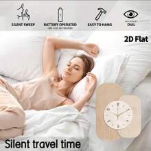 2D Flat 1pc Light Luxury Modern Creativity Wall Clock, Ultra Quiet Quartz Movement, No Ticking Sound, Quiet Decoration Painting Wall Clock For Living Room, Bedroom And Office, Fashionable Bedroom Clock Decoration Wall Watch, Unique Personalized, Ultra Clear Reading Time, Suitable For Clock Decoration In Living Room, Bedroom, Office, Studio, House, Study, Kitchen And Cafe, Perfect Decoration Gift For Family And Friends Home Decor Room Decor