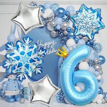 Frozen 7th Birthday Party Decorations Balloon 40  7 Balloon With Crown SnowFlake Foil Mylar Balloons For Princess Anna  Frozen Theme Birthday Supplies Birthday Decorations Party Favors - Số 7 - Xem 4