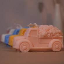 1-3pcs Multi-Style Silicone Candle Molds, Rose, Pickup Truck, Car, Sports Car Shaped Plaster, Resin, Cement Crafting Tools, Scented Candle Making Kit, Home Decor, Party & Holiday Gifts - Pink - View 3