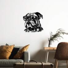 Bulldog Pipe Metal Wall Art, Big Boss Metal Wall Art, Dog Lovers Unique Birthday Gift, Gift For Her, Bedroom Metal Wall Art, Bar Metal Sign{ Botanical Metal Wall Wall Hanging Metal Wall Decor For Office - 黑色 - 查看 7