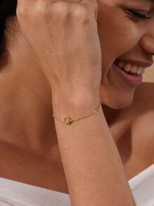 新款闪光投影手链，定制彩色照片投影手链，女士个性化圆形投影照片手链，纪念合影首饰，定制女友/母亲照片手链，定制生日纪念礼物 - 款式4 - 查看 3