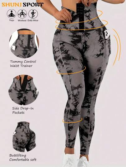 Pantalones largos de cintura alta con efecto tie-dye, casuales y deportivos para mujer. Mallas de running y entrenamiento, nuevas para primavera/verano, con elástico y ajuste ceñido, pantalones de yoga y leggings.
