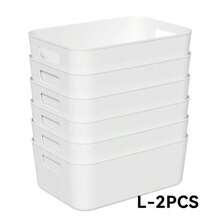 1/2/4/8/12PCS Plastic Storage Bins And Baskets, Stackable Desktop Storage Box Fruit Cosmetic Sundries Small Capacity Kitchen Organizer For Kitchen, Bathroom, Office, Under Sink Organizer - Multicolor - View 17