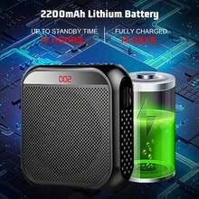 Rechargeable Voice Amplifier - 2200mAh Portable PA System With Headset Mic For Teachers & Presenters Christmas Gifts - Black - View 6
