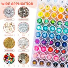 60 Bottle Diamond Painting Storage Box, Circular Diamond Painting Classification Label, Diamond Art Storage, Diamond Painting Tool Set, Jewelry Bead Storage, Suitable For Embroidery Accessories, Bead Diamond Painting Beads, Nail Art, Handicraft Supplies