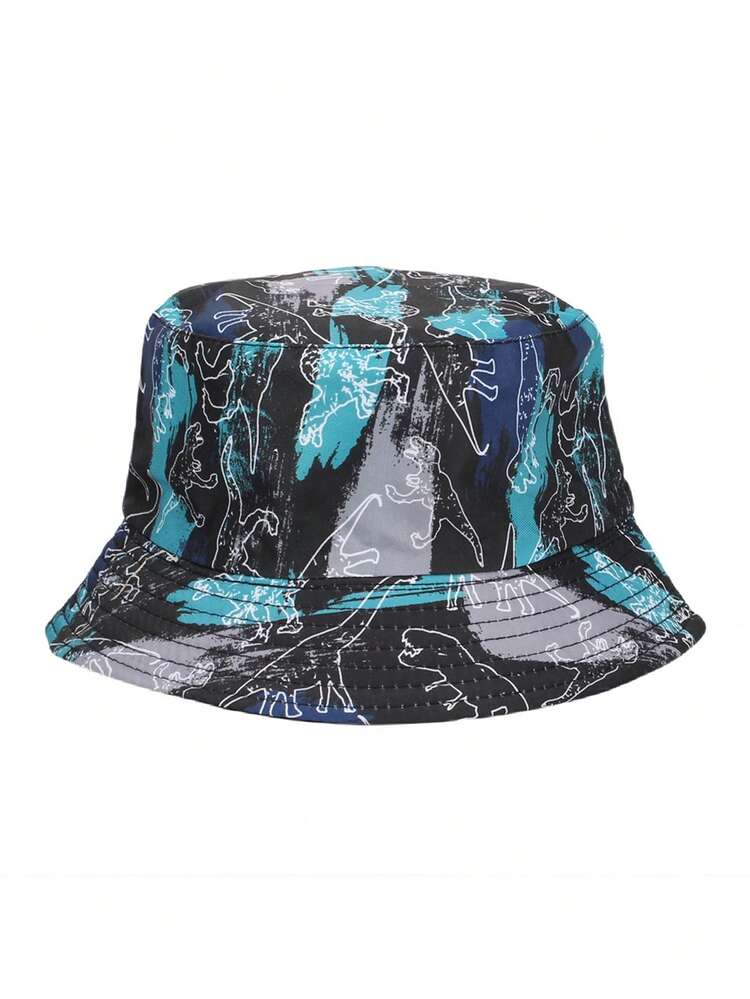 1 件儿童渔夫帽，卡通图案印花，户外太阳帽，男女通用，适合日常户外、海边、防晒、春夏季 - 1PC - 查看 19