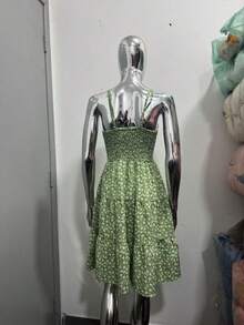Vestido Feminino Curto Estampado Florais - Verde Menta - Visão 2