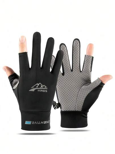 Esencial de regalo de Navidad e Año Nuevo, Guantes de ciclismo unisex, con protección UV, transpirables, adecuados para conducir, montar en motocicleta, pesca al aire libre en verano y otoño