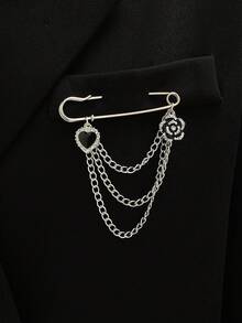 1pc Men's Colorful Drip Oil Enamel Dragon Brooch Pin, Fashion Versatile Casual Accessory